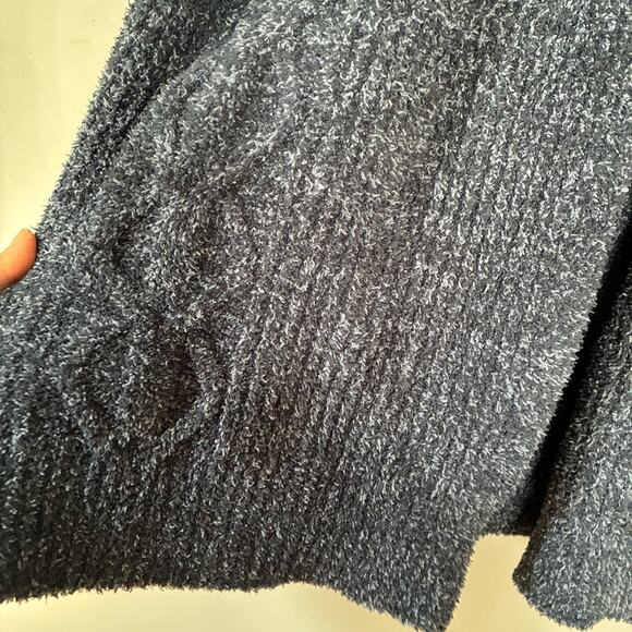 BAREFOOT DREAMS Blue CozyChic Cabin Cable Knit Cardigan Women’s Size XS - Picture 5 of 8
